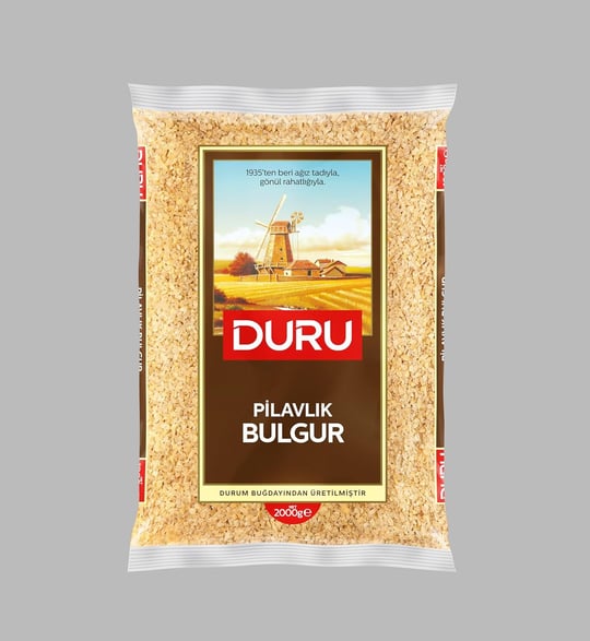 Duru Pilavlık Bulgur 2000g – Doğal Taş Değirmende Üretilmiş, Yüksek Lif ve Protein Kaynağı, Düşük Yağ