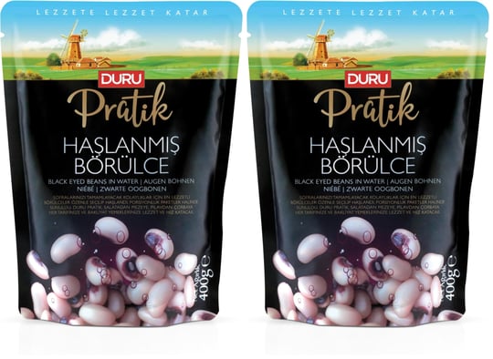 Duru Pratik Haşlanmış Börülce 400g Gr 2li paket - Seçenekler: 400 gr, 400 gr (2 paketi), 400 gr (3 paketi), 250gr...