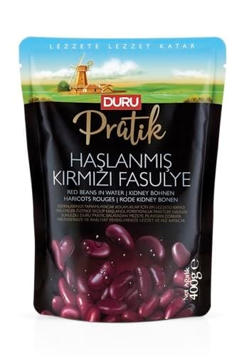 Duru Pratik Haşlanmış Kırmızı Fasulye 400 Gr - Seçenekler: 400 gr, 400 gr (2 paketi), 250gr, 250 gr (2 paketi)...