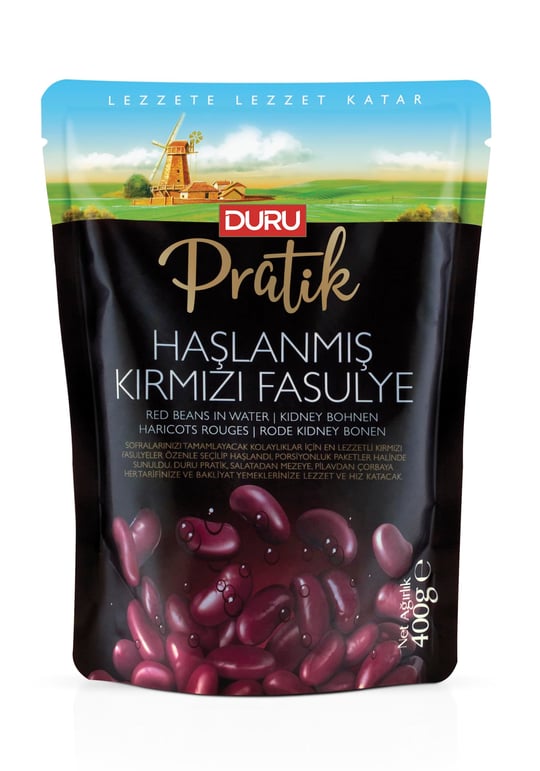 Duru Pratik Haşlanmış Kırmızı Fasulye 400 Gr - Seçenekler: 400 gr, 400 gr (2 paketi), 250gr, 250 gr (2 paketi)...