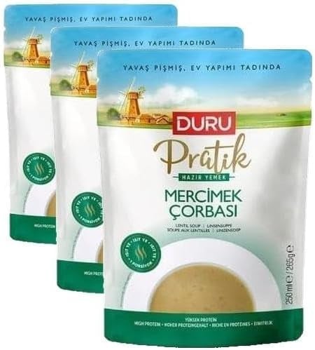 Duru Pratik Hazır Çorbası 250ml – Katkısız & Koruyucusuz, Anında Sıcak Lezzet! (Ezogelin) 2li paket