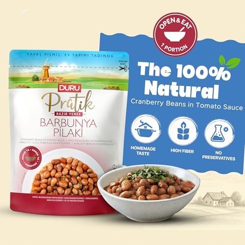 Duru Pratik Hazır Yemek – Barbunya Pilaki 400g, Lezzetli, Sağlıklı ve Pratik, Katkısız ve Doğal