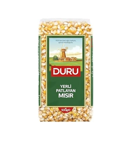 Duru Yerli Patlayan Mısır 500g –%99 Patlama Oranı, Yüksek Lif İçeriği, GDO İçermez