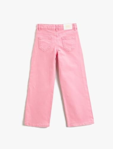 Düz Paça Cepli Rahat Kesim Kot Pantolon - Straight Jean Beli Ayarlanabilir Lastikli
