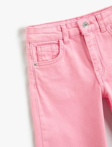 Düz Paça Cepli Rahat Kesim Kot Pantolon - Straight Jean Beli Ayarlanabilir Lastikli