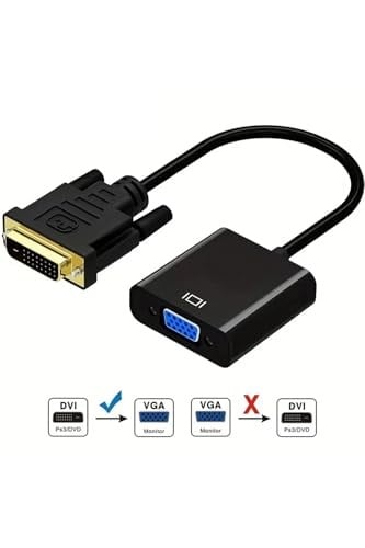 DVI To VGA Dönüştürücü HD 1080 P DVI Erkek 24+1 Pin VGA Dişi Video Kablosu HDTV PS3 PS4 PC İçin Siyah