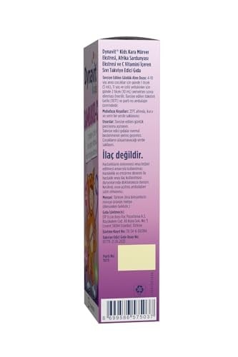 Dynavit Kids Sambukid-C Şurup 150 mL - Bağışıklık - Çocuklar için Kara Mürver, C Vitamini, Afrika Sardunyası