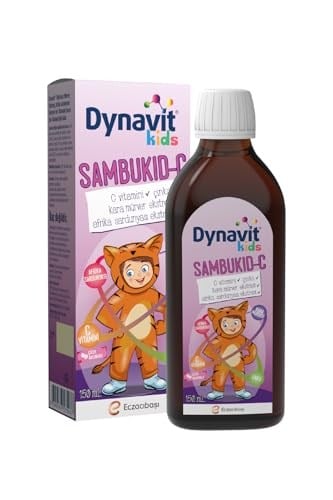Dynavit Kids Sambukid-C Şurup 150 mL - Bağışıklık - Çocuklar için Kara Mürver, C Vitamini, Afrika Sardunyası