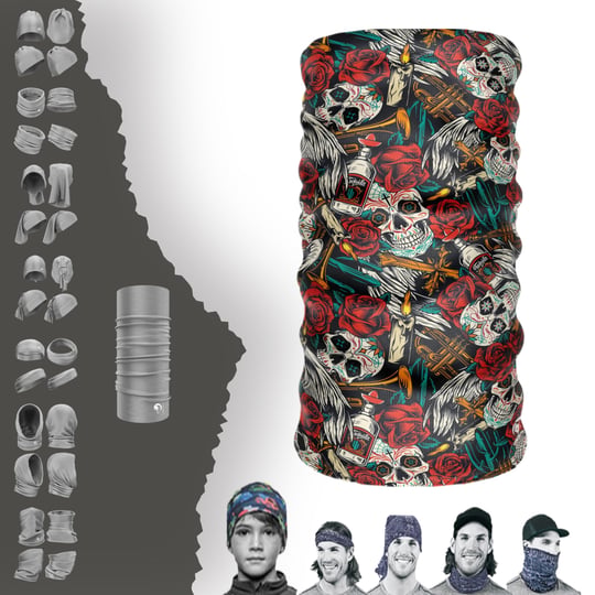 e taktik Multifunctional Alcoholic Skulls Seamless Knitting UV+ Neckerwear Face Mask Headband Bandana Do Rag Hairband