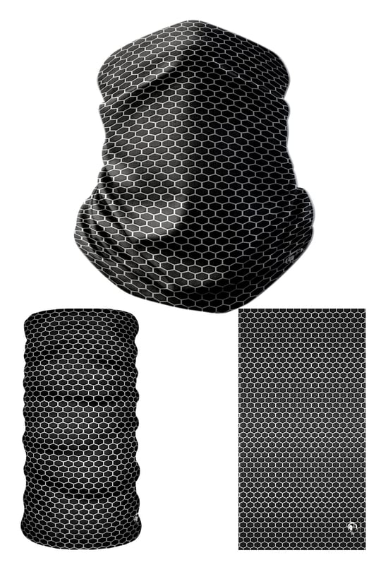 e taktik Multifunctional Black Bee Honeycomb Seamless Knitting UV+ Neckerwear Face Mask Headband Bandana Do Rag Hairband