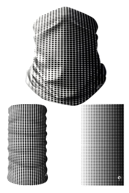 e taktik Multifunctional Black Dots Seamless Knitting UV+ Neckerwear Face Mask Headband Bandana Do Rag Hairband