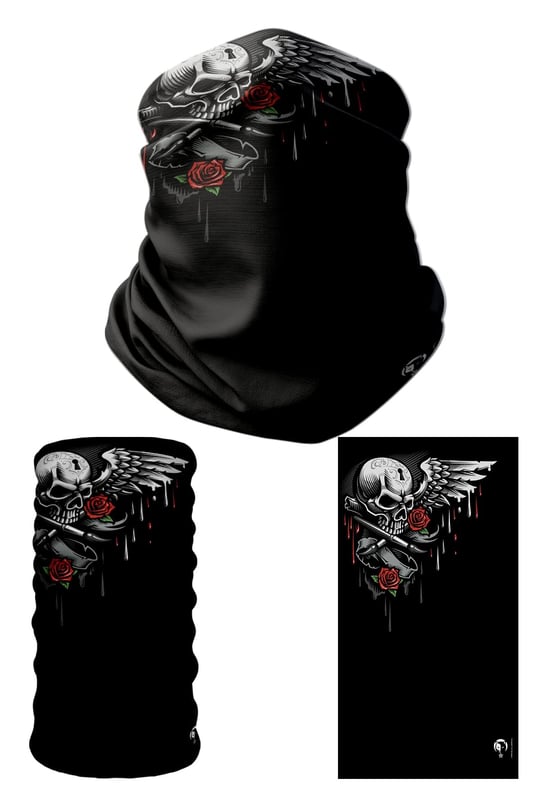 e taktik Multifunctional Bloody Skull Seamless Knitting UV+ Neckerwear Face Mask Headband Bandana Do Rag Hairband