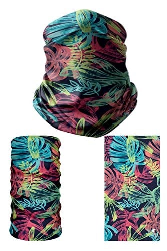 e taktik Multifunctional Coloured Leaves Seamless Knitting UV+ Neckerwear Face Mask Headband Bandana Do Rag Hairband