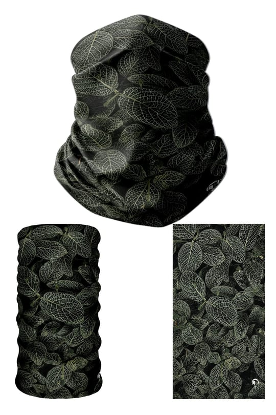 e taktik Multifunctional Dark Leaves Seamless Knitting UV+ Neckerwear Face Mask Headband Bandana Do Rag Hairband