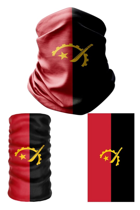 e taktik Multifunctional Flag of Angola Seamless UV+Face Mask Headband Bandana Do Rag Hairband
