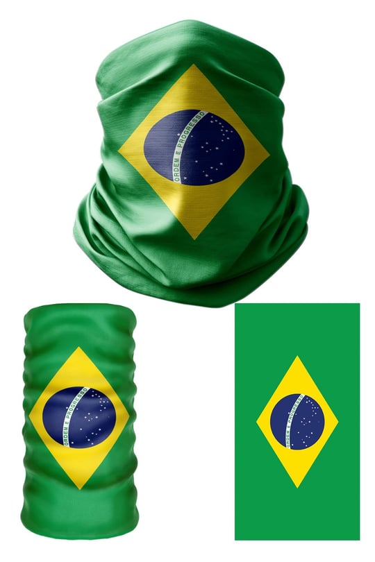 e taktik Multifunctional Flag of Bandeira do Brasil Seamless UV+Face Mask Headband Bandana Do Rag Hairband