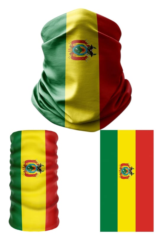e taktik Multifunctional Flag of Bolivia Seamless UV+Face Mask Headband Bandana Do Rag Hairband