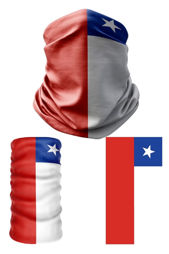 e taktik Multifunctional Flag of Chile - Bandera de Chile Knitting UV+ Headband Bandana Do Rag Hairband