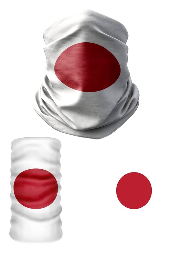 e taktik Multifunctional Flag of Japan Seamless UV+Face Mask Headband Bandana Do Rag Hairband