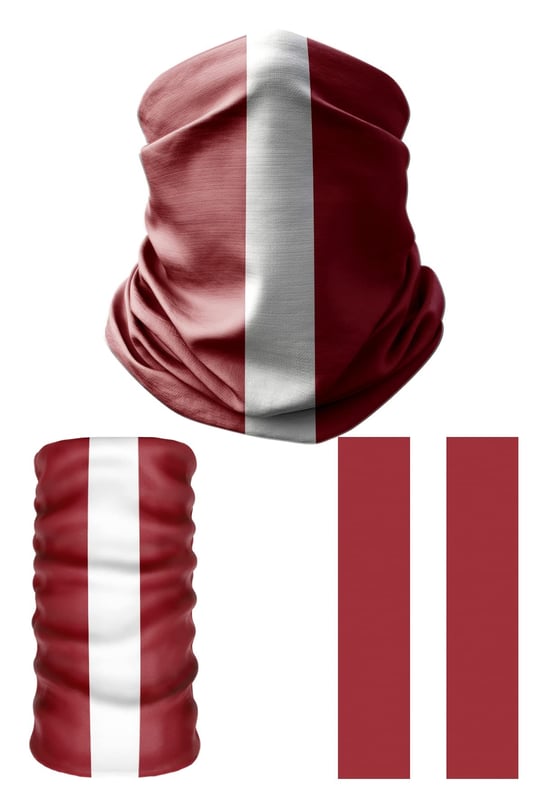 e taktik Multifunctional Flag of Latvia Seamless UV+Face Mask Headband Bandana Do Rag Hairband