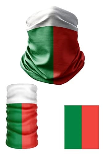 e taktik Multifunctional Flag of Madagascar Seamless UV+Face Mask Headband Bandana Do Rag Hairband