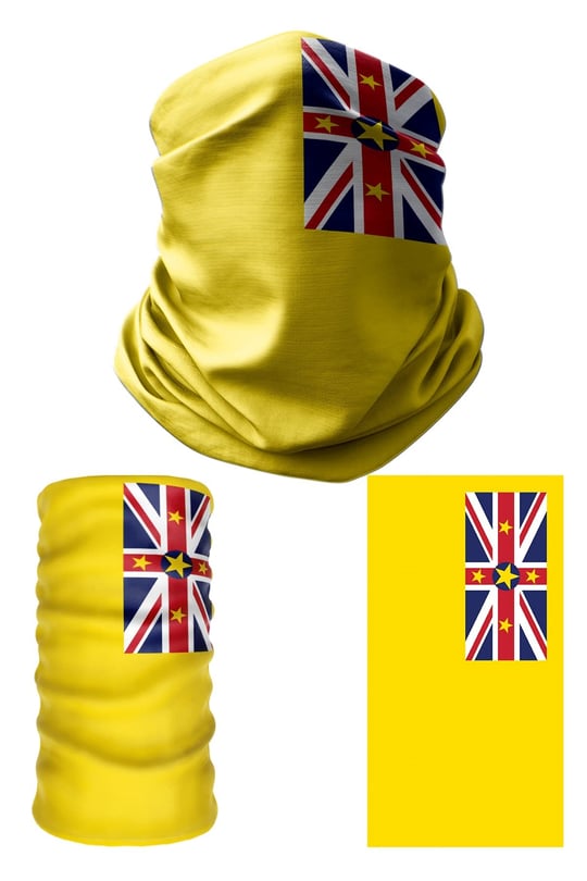 e taktik Multifunctional Flag of Niue Seamless UV+Face Mask Headband Bandana Do Rag Hairband