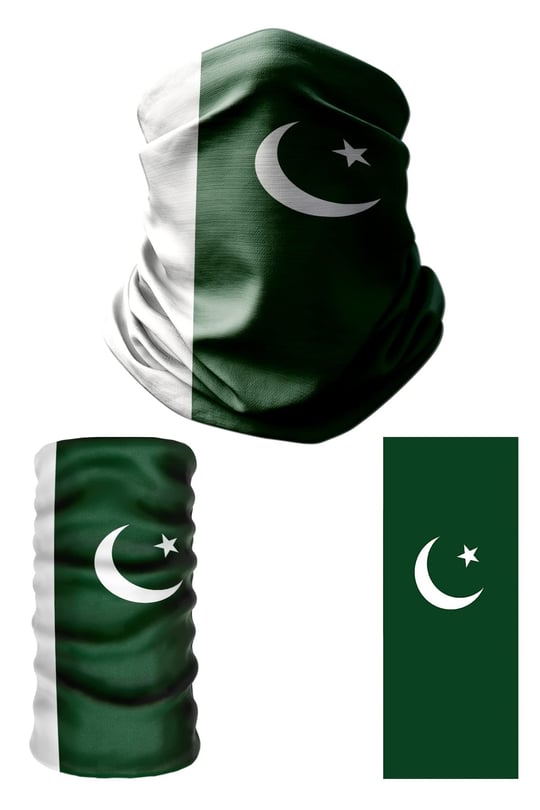 e taktik Multifunctional Flag of Pakistan Seamless UV+Face Mask Headband Bandana Do Rag Hairband