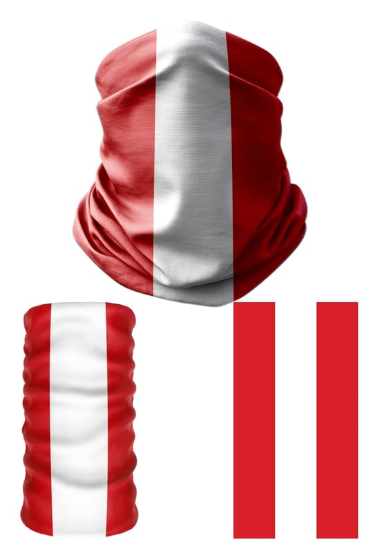 e taktik Multifunctional Flag of Peru Seamless UV+Face Mask Headband Bandana Do Rag Hairband