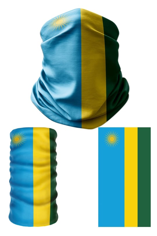 e taktik Multifunctional Flag of Rwanda Seamless UV+Face Mask Headband Bandana Do Rag Hairband