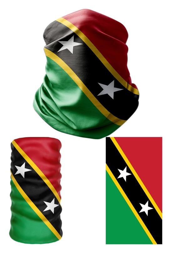 e taktik Multifunctional Flag of Saint Kitts and Nevis Seamless UV+ Headband Bandana Do Rag Hairband