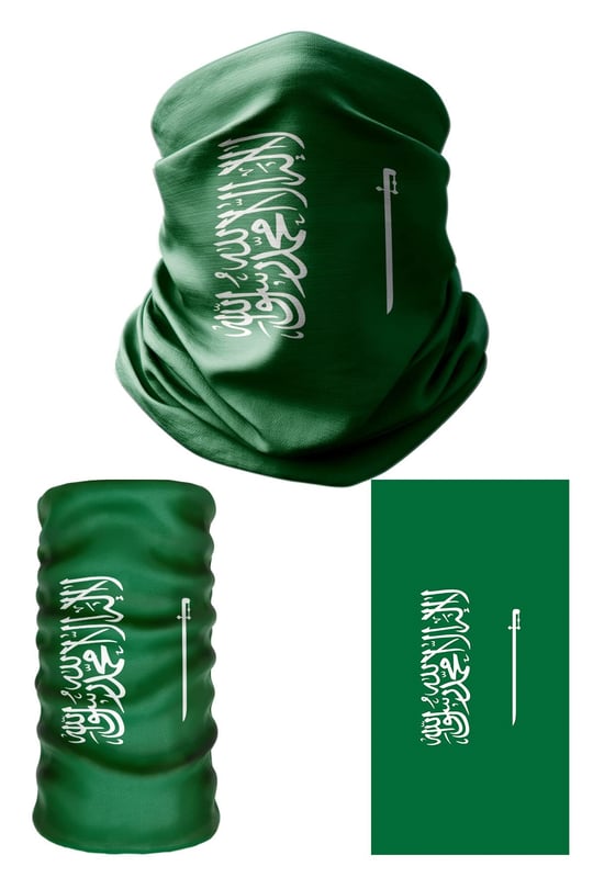 e taktik Multifunctional Flag of Saudi Arabia Seamless UV+Face Mask Headband Bandana Do Rag Hairband