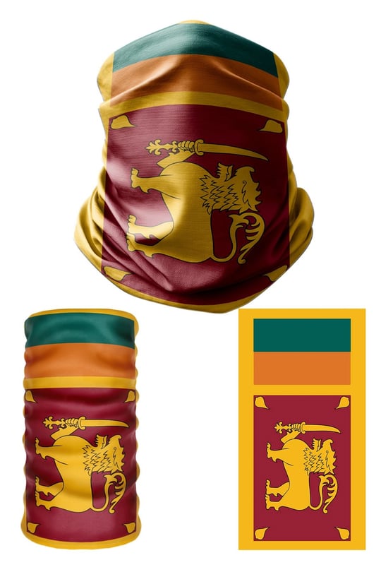 e taktik Multifunctional Flag of Sri Lanka Seamless UV+Face Mask Headband Bandana Do Rag Hairband
