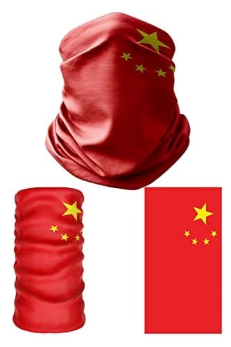 e taktik Multifunctional Flag of the China -中国国旗 Seamless UV+Face Mask Headband Bandana Do Rag Hairband