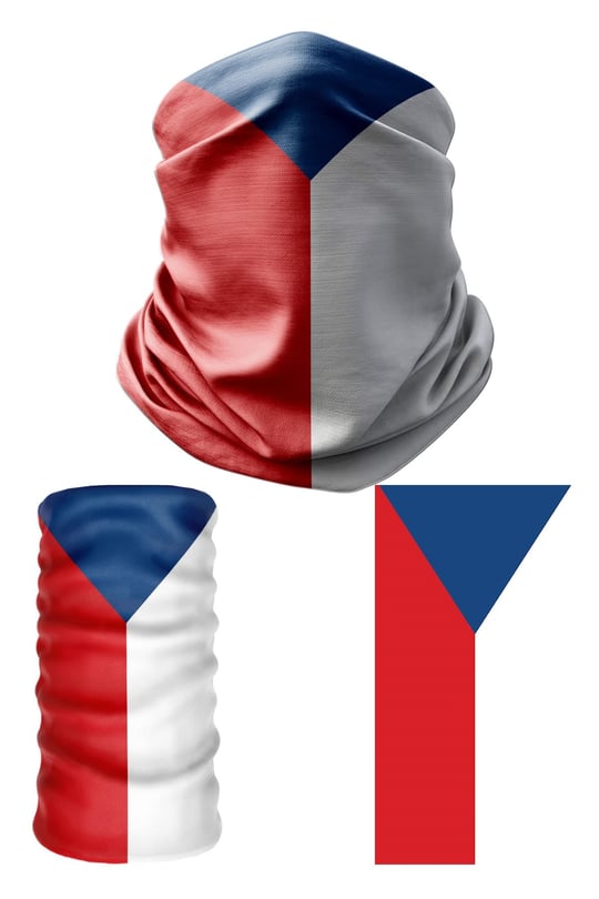 e taktik Multifunctional Flag of the Czech Republic Seamless UV+Face Mask Headband Bandana Do Rag Hairband