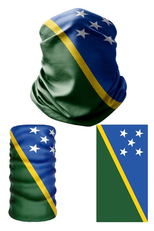 e taktik Multifunctional Flag of the Solomon Islands Seamless UV+Face Mask Headband Bandana Do Rag Hairband
