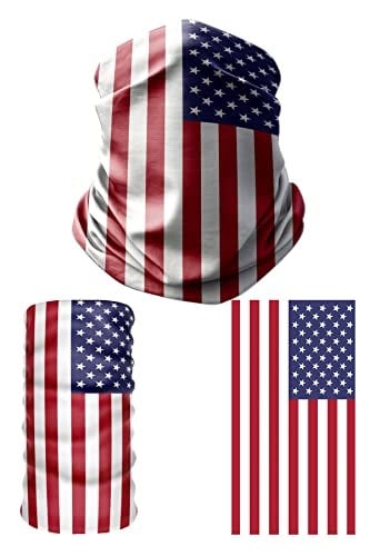 e taktik Multifunctional Flag of the United States Seamless UV+Face Mask Headband Bandana Do Rag Hairband