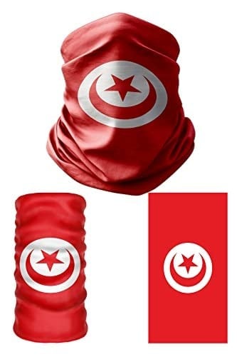 e taktik Multifunctional Flag of Tunisia Seamless UV+Face Mask Headband Bandana Do Rag Hairband