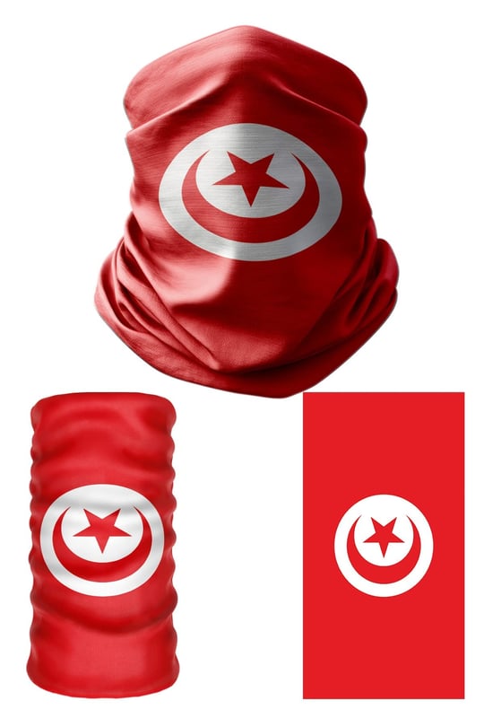 e taktik Multifunctional Flag of Tunisia Seamless UV+Face Mask Headband Bandana Do Rag Hairband