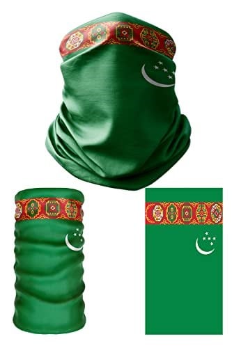 e taktik Multifunctional Flag of Turkmenistan Seamless UV+Face Mask Headband Bandana Do Rag Hairband