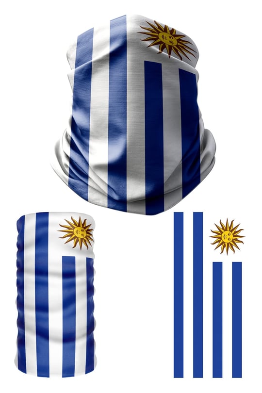 e taktik Multifunctional Flag of Uruguay Seamless UV+Face Mask Headband Bandana Do Rag Hairband