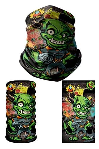 e taktik Multifunctional Green Devil Seamless Knitting UV+ Neckerwear Face Mask Headband Bandana Do Rag Hairband