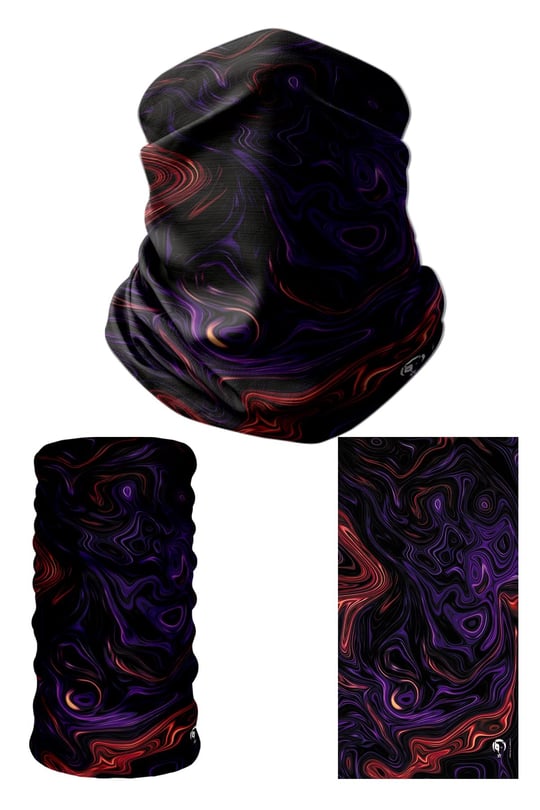 e taktik Multifunctional Purple-Red Marbling Seamless Knitting UV+ Neckerwear Face Mask Headband Bandana Do Rag Hairband