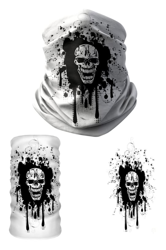e taktik Multifunctional Stained Skull Seamless Knitting UV+ Neckerwear Face Mask Headband Bandana Do Rag Hairband