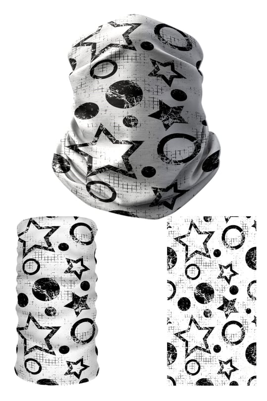 e taktik Multifunctional Stars and Circles Seamless Knitting UV+ Neckerwear Face Mask Headband Bandana Do Rag Hairband