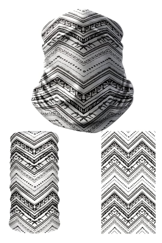 e taktik Multifunctional Zigzag Mandala Seamless Knitting UV+ Neckerwear Face Mask Headband Bandana Do Rag Hairband
