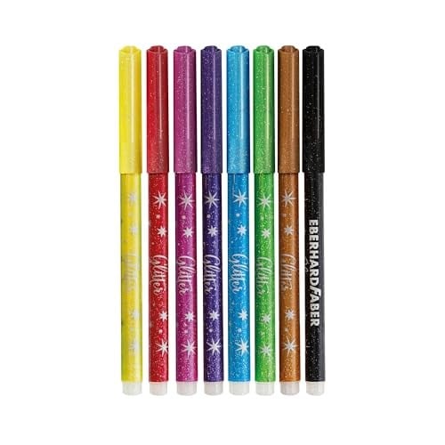 Eberhard Faber 551008-8 parlak renkte, kalem kalınlığı 3 mm, karton kutuda yıkanabilir, süsleme, çizme, el işi ve yazı yazmak için