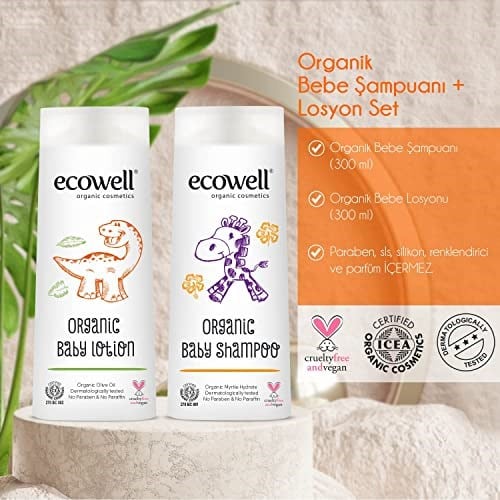 Ecowell Organik Bebek Bakım 2li Set