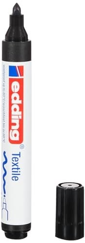 edding 4500 tekstil kalemi - siyah - 1 kalem - 2-3 mm yuvarlak uç