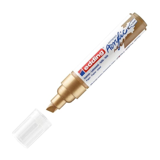 edding 5000 akrilik markör geniş - altın - 1 su geçirmez akrilik markör - kesik ucu 5-10 mm