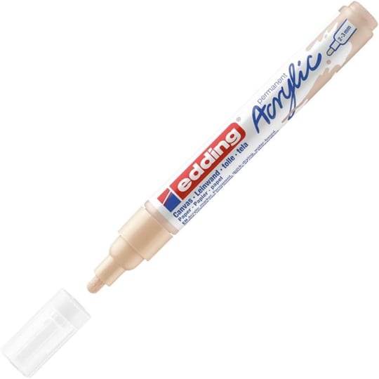 Edding 5100 akrilik markör orta - bej - 1 su geçirmez akrilik markör - yuvarlak uçlu 2-3 mm